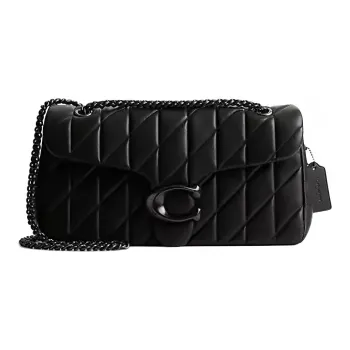 COACH Tabby Nappa Leather Crossbody Bag, Shoulder Bag Large Size Women's Black