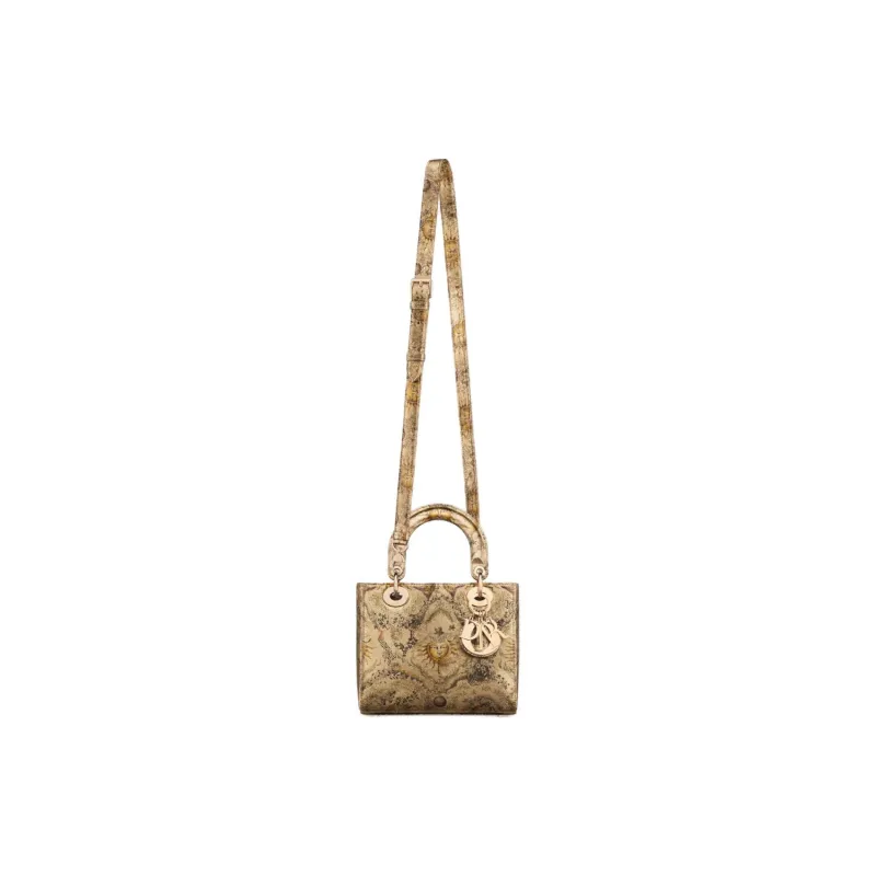 DIOR Lady Dior Calfskin Dior Bag Shoulder Bag Crossbody Bag Handbag Small Size Women's Bronze-1