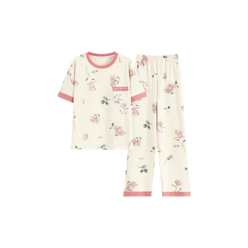 The Story Of The Flower Season Pajama Set Women's Apricot
