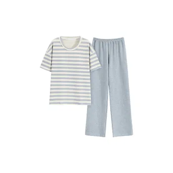 The Story Of The Flower Season Pajama Set Women's Light Gray