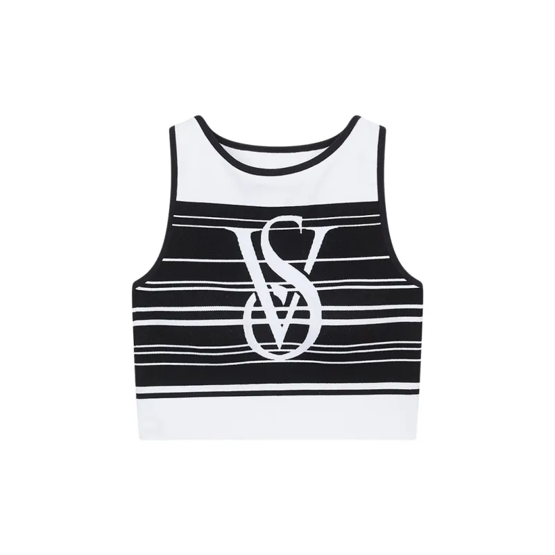 Victoria's Secret Tank Top Women's Black White-0