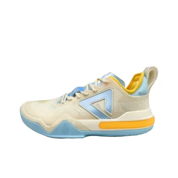 PEAK Wiggins AW1 Cushioning Anti Slip And Wear Resistant Coverage Support Low Top Basketball Shoes Men's White Blue