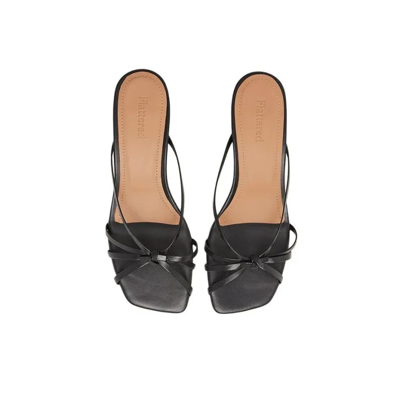 FLATTERED Slide Slippers 3.5cm Women's Black-3