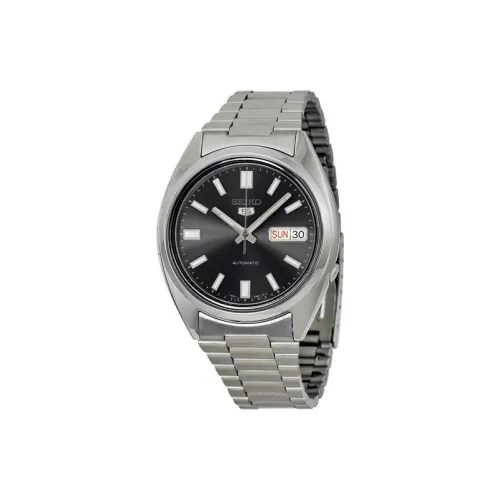 SEIKO Automatic Mechanical Movement Stainless Steel Strap Watch Men's Watches Black Dial