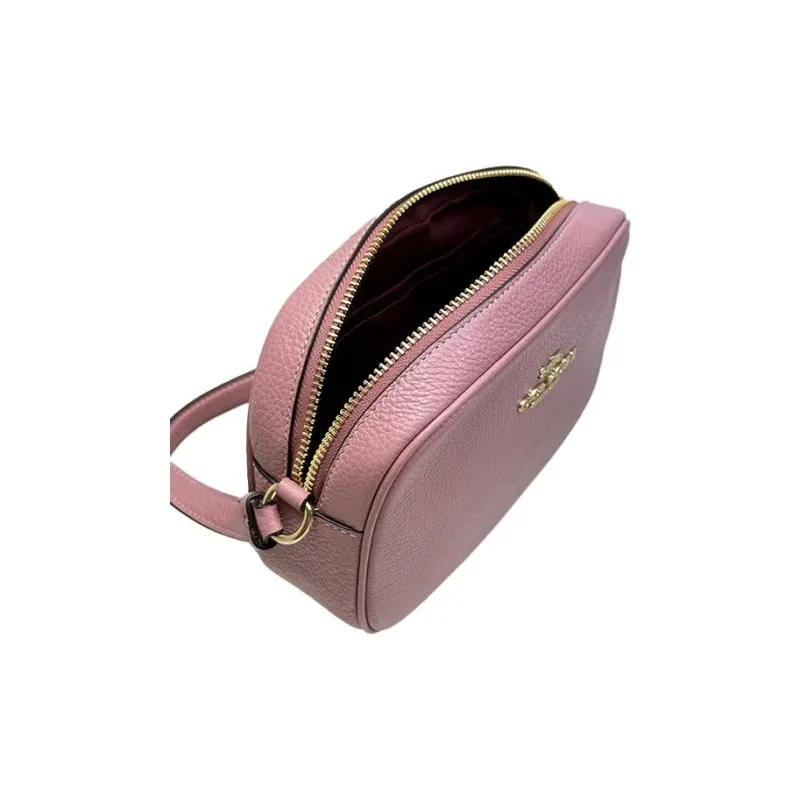 COACH Jamie Pebbled Leather Camera Bag Shoulder Bag Crossbody Bag Mini Women's Pink-3