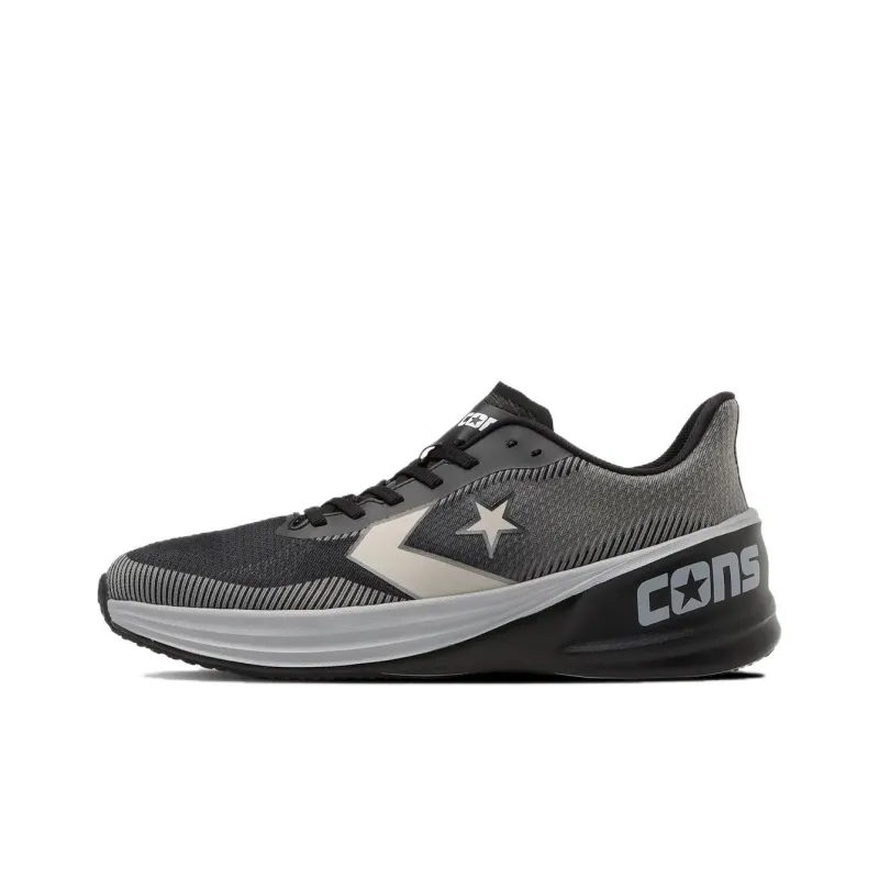 Converse Cons Rundual Anti Slip Wear Resistant Low Top Running Shoes Unisex Gray Black Japan Version-0