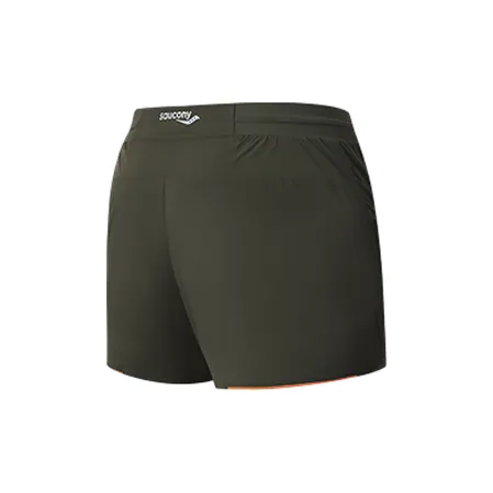 Saucony Casual Shorts Men's Withered Yellow Green-1