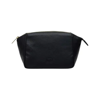 Herschel Pure Vegan Leather Toiletry Bag Unisex Black