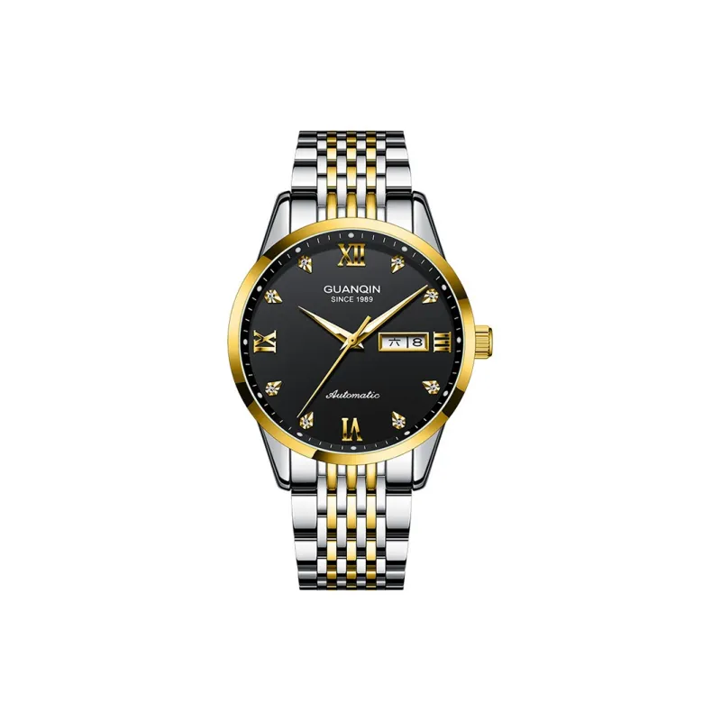 GUANQIN GJ16262 Automatic Mechanical Movement Stainless Steel Watchband Watch Men's Watches Black Dial-8