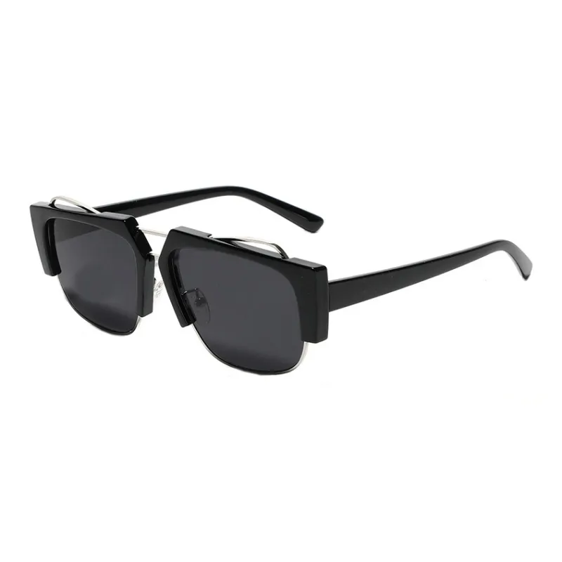 BGUUY Plastic Metal Square Sunglasses Unisex-0