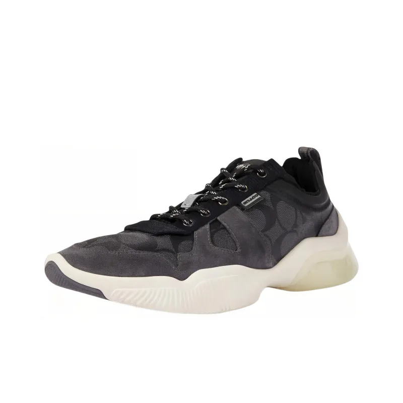 COACH Cushioned Wear Resistant Breathable Low Top Casual Shoes Men's Gray-0
