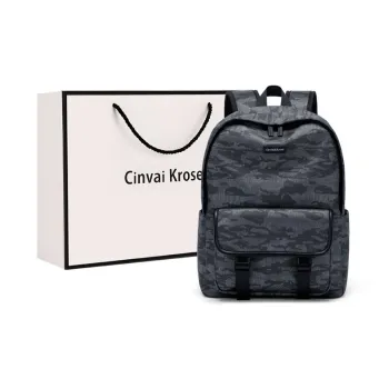 Simvay Clos Fabric Laptop Bag Travel Bag Backpack Large Size Men's Camouflage Black