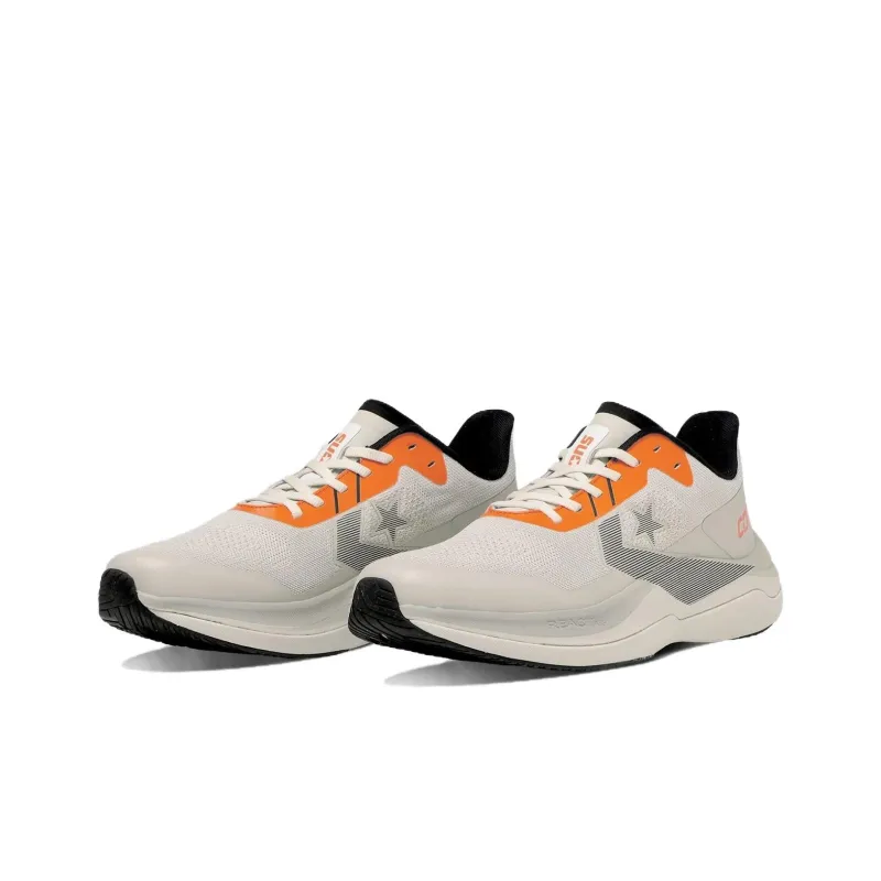 Converse Cons Rundual Wear resistant And Lightweight Low Top Running Shoes Unisex Gray Orange Japan Version-2