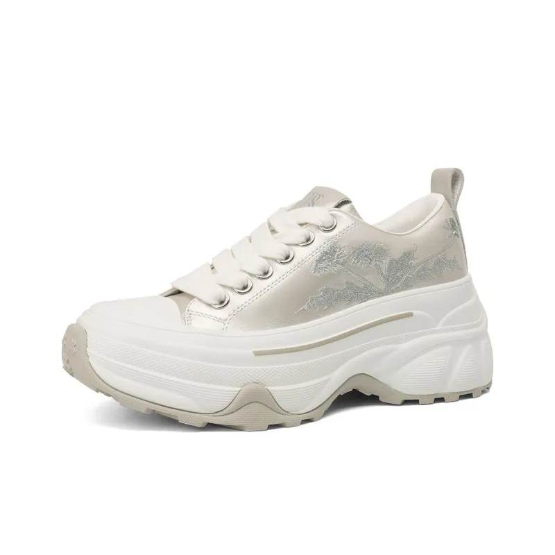 Rosa Bianca Anti-Slip Wear-Resistant Breathable Lightweight Height Increasing Low-Top Chunky Sneakers Women's-8
