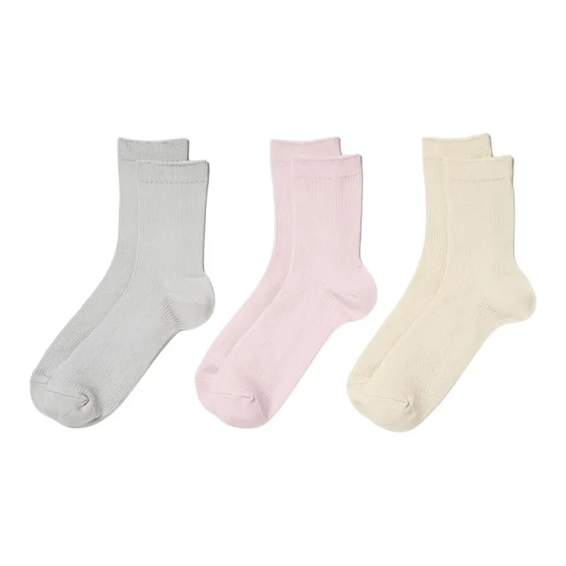 UNIQLO Mid-Calf Socks Women's 3 Pack-0