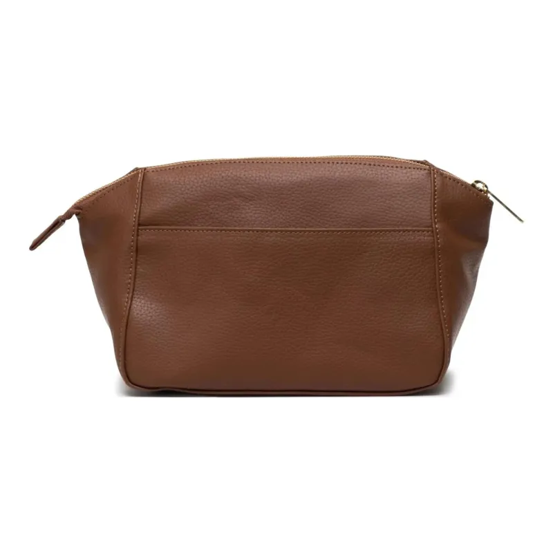 Herschel Pure Vegan Leather Makeup Bag Unisex Saddle Brown-2
