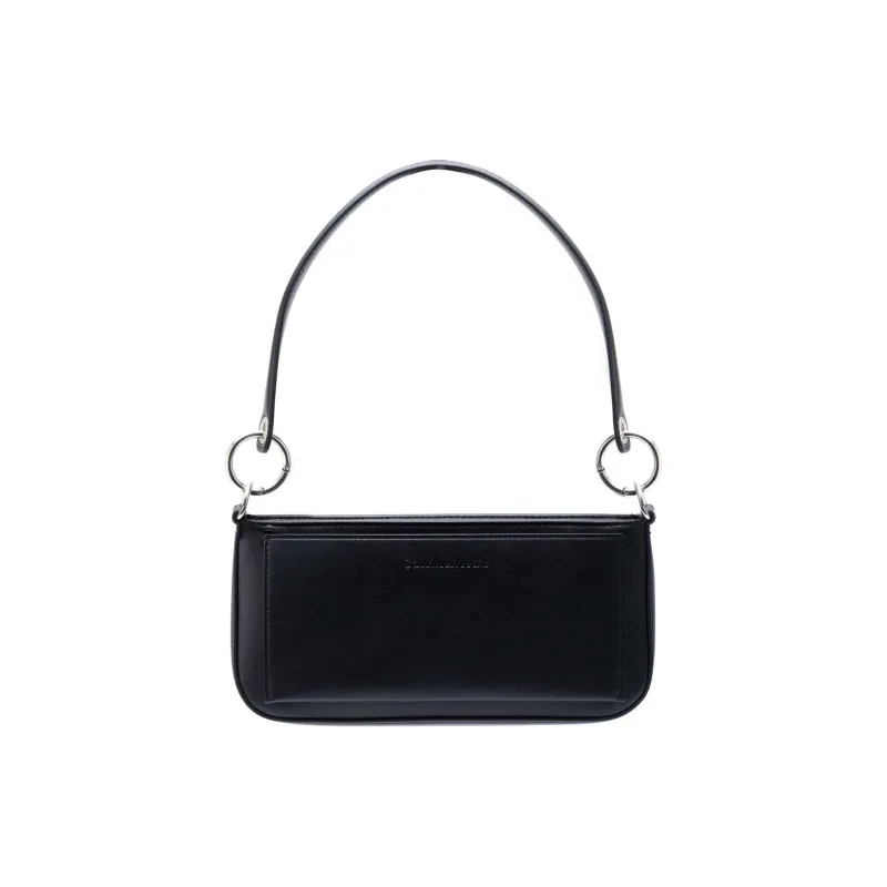 CALVIN KLEIN Synthetic Material Baguette Shoulder Bag Regular Women's Black-5