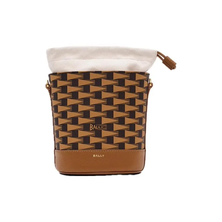 BALLY TPU Bucket Bags Crossbody Bag, Shoulder Bag Women's Multiple Browns-2