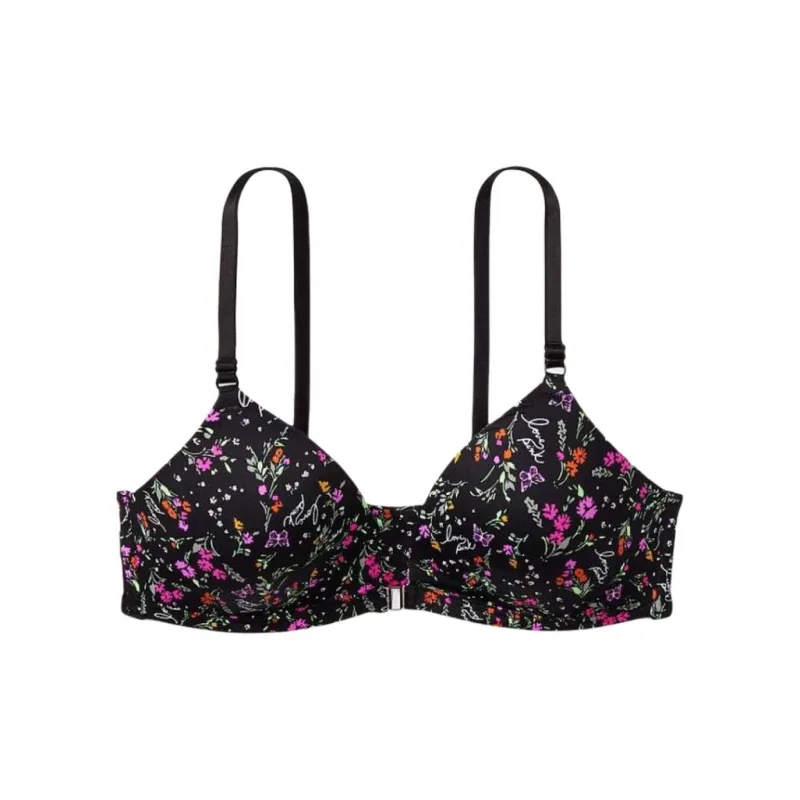 VICTORIA'S SECRET Bra Women's Black Floral Print-0