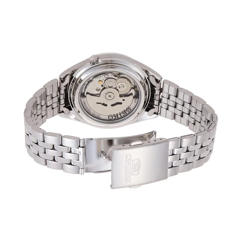 SEIKO Automatic Mechanical Movement Stainless Steel Strap Watch 38mm Men's Watches Black Dial-3