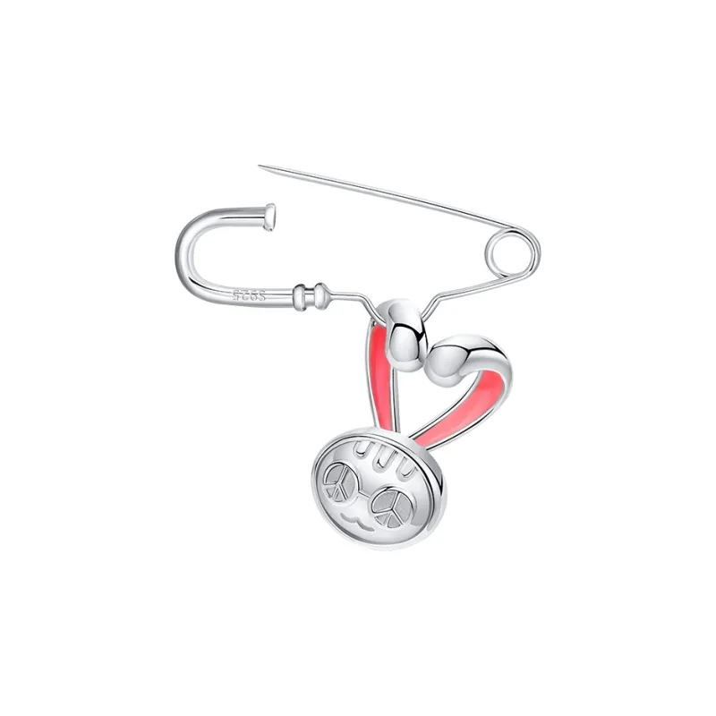 PEACE & CAT Brooches Unisex Silver-1