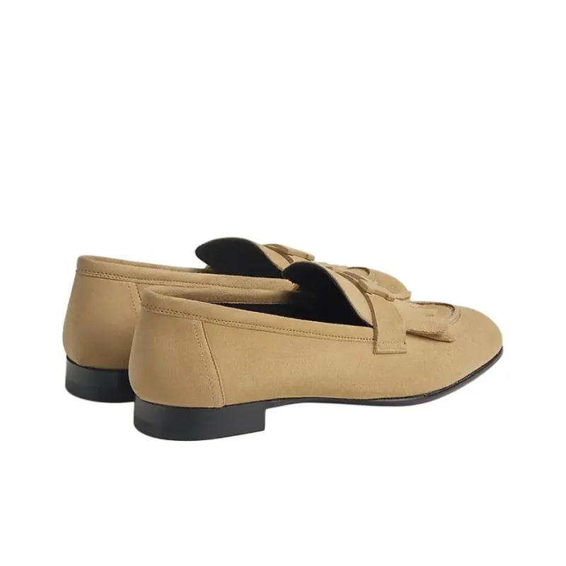 HERMES Royal Loafers Women's Apricot-3