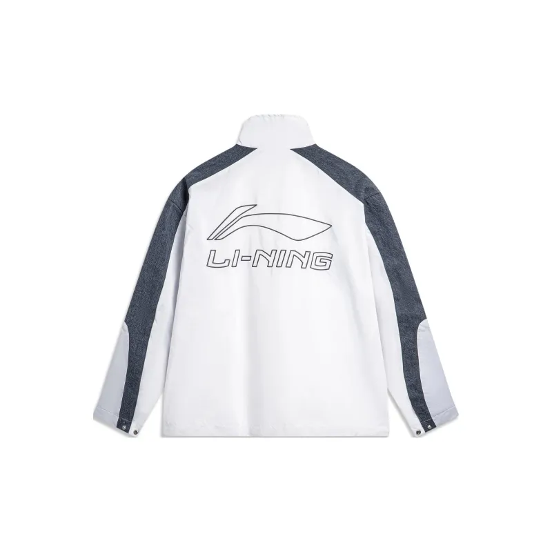 LiNing Sports Trend Series Trench Coat Men's Standard White-1
