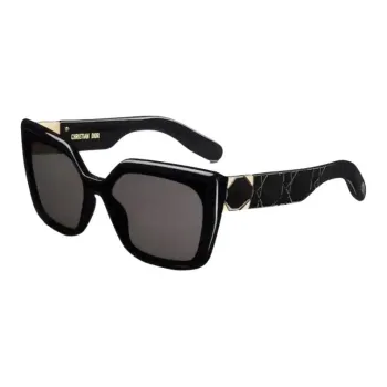 DIOR Injection Molded Irregular Shape Sunglasses Women's Black