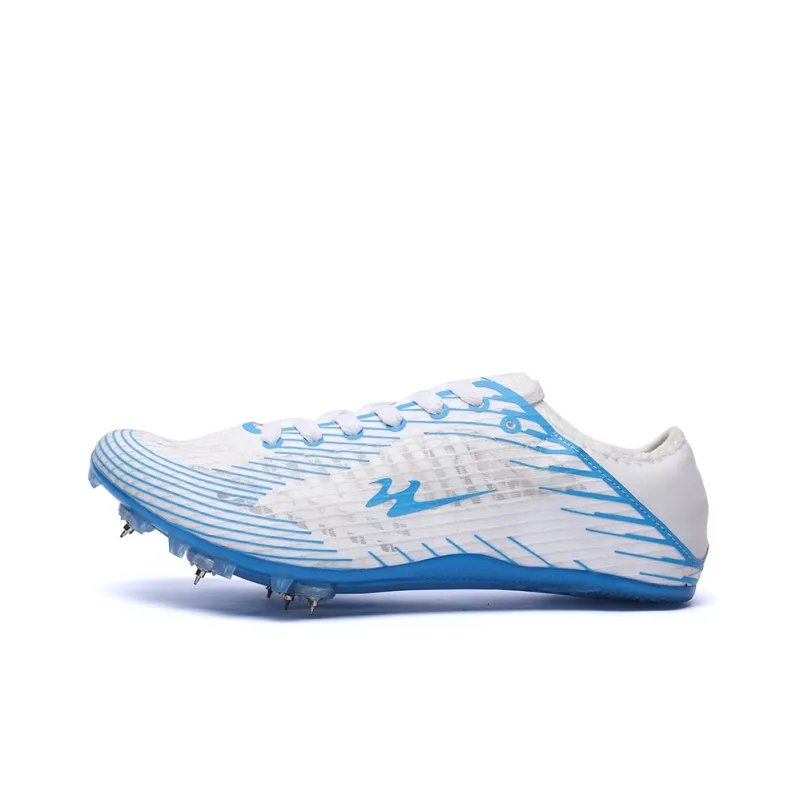 Binary Cushioned Anti-Slip Wear-Resistant Breathable Lightweight Running Shoes Unisex White Blue-0