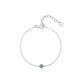 Silver Four-Leaf Flower Bracelet