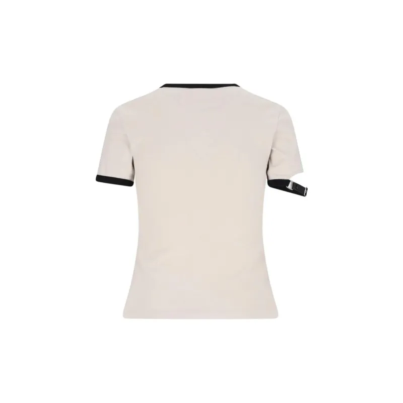 COURREGES Buckle Contrast Printed T Shirt-1