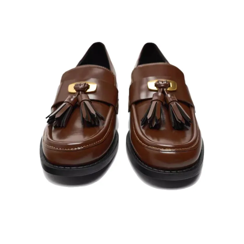 ZARA Loafers Women's Brown-3