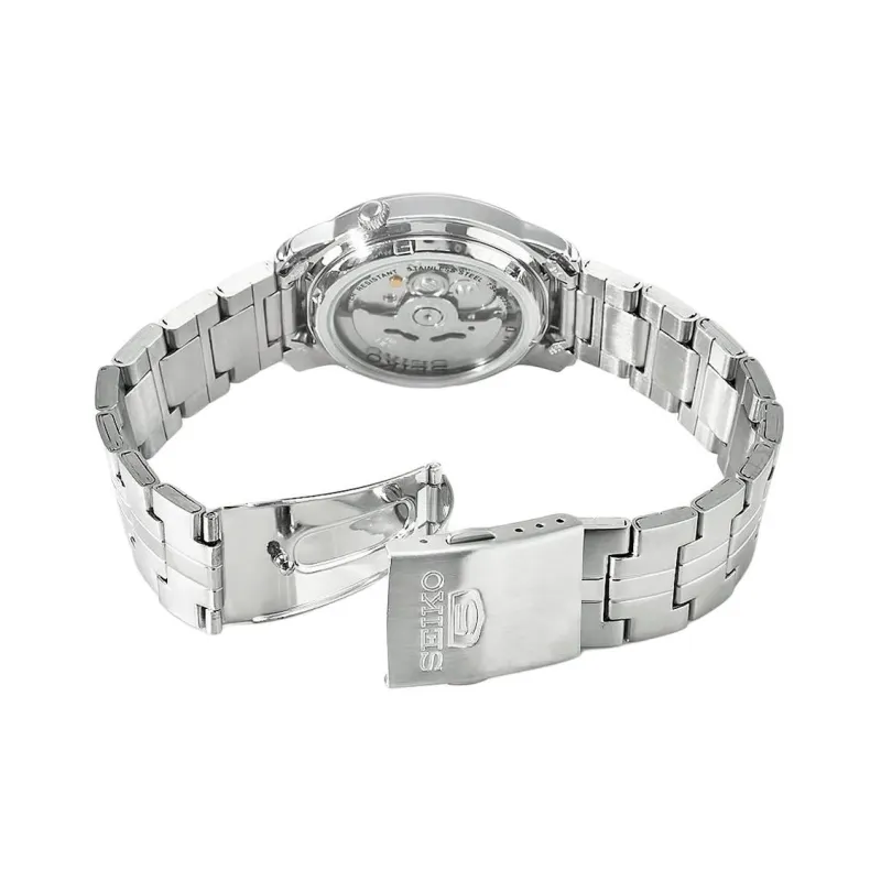 SEIKO Automatic Mechanical Movement Stainless Steel Strap Watch 37mm Men's Watches Black Dial-4