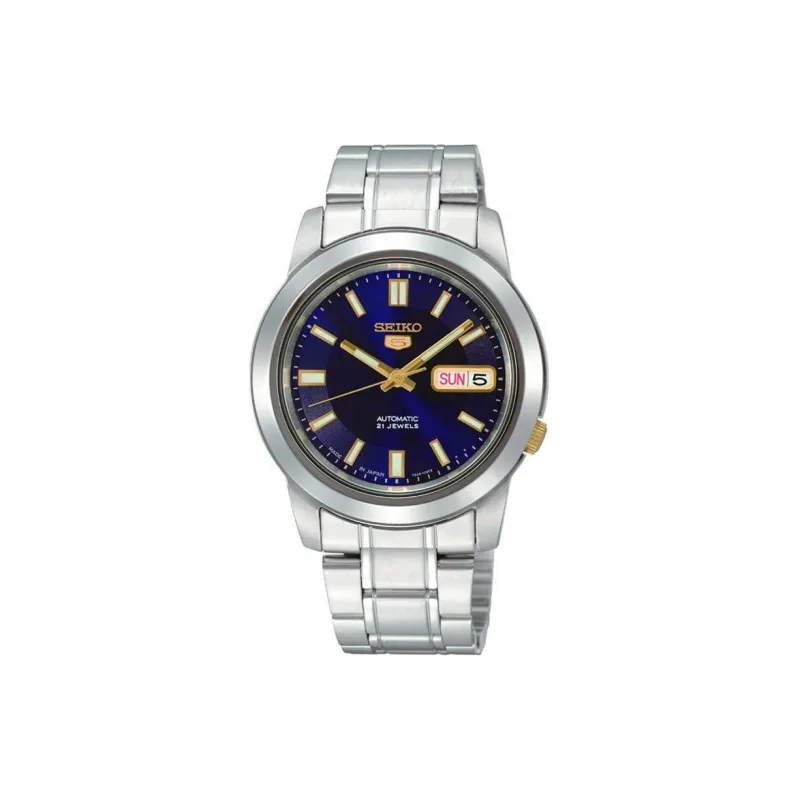 SEIKO Automatic Mechanical Movement Stainless Steel Strap Watch Unisex Blue Dial-0
