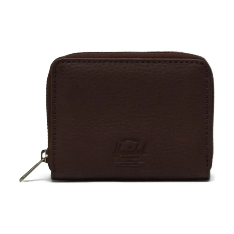 Herschel Litchi Grain Artificial Leather Wallet Unisex Coffee-0