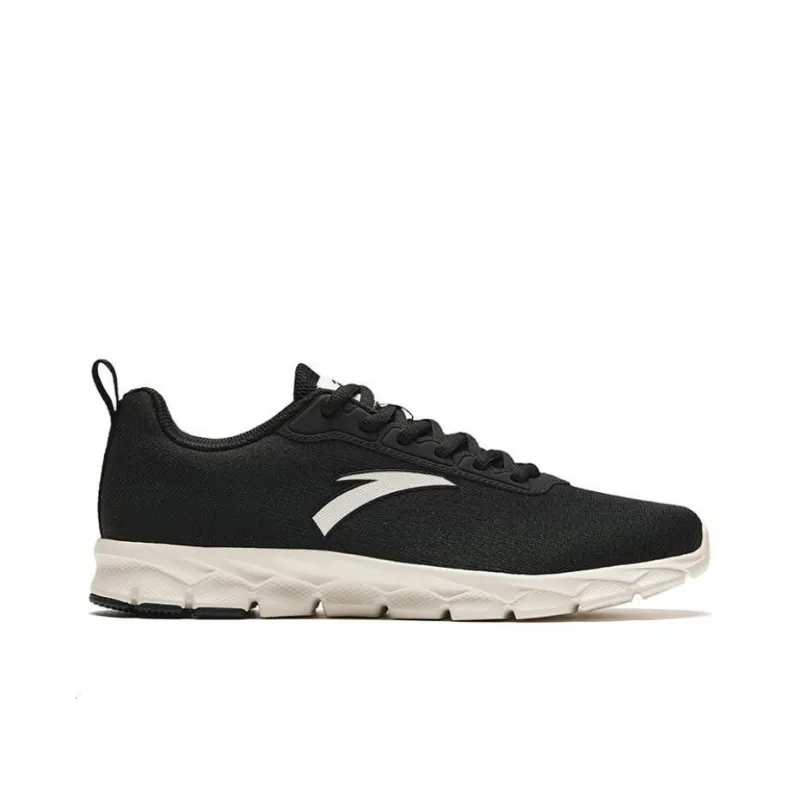 Anta Cushioning Slip Resistant Low Top Running Shoes Men's Black White-1