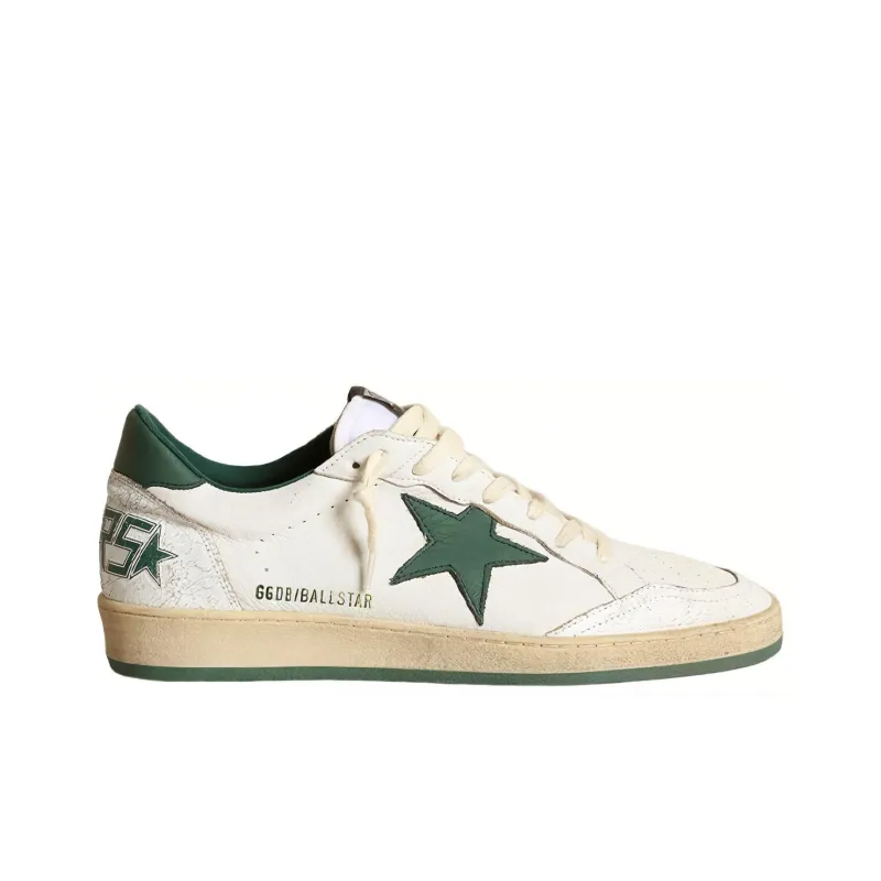 Golden Goose Ball Star Low Top Skateboard Shoes Women's White Vintage Version-1