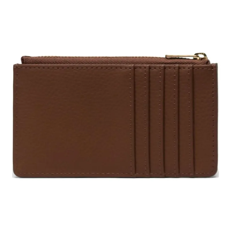 Herschel Pure Vegan Leather Card Holder Large Size Unisex Saddle Brown-2