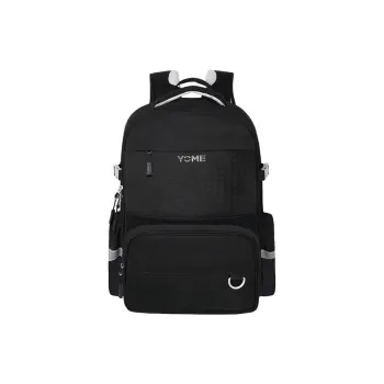 YOME Polyester Backpack Regular Men's Black/Navy Blue