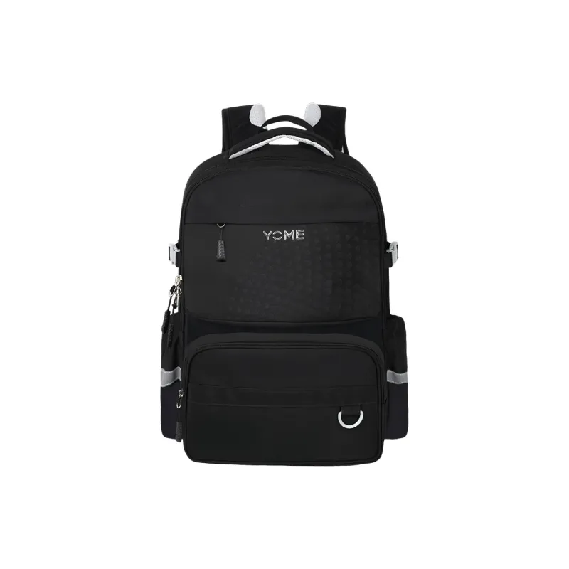 YOME Polyester Backpack Regular Men's Black/Navy Blue-0