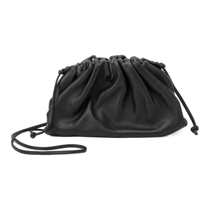 Bottega Veneta POUCH Cloud Bag Calfskin Clutch Shoulder Bag Women's Black-4