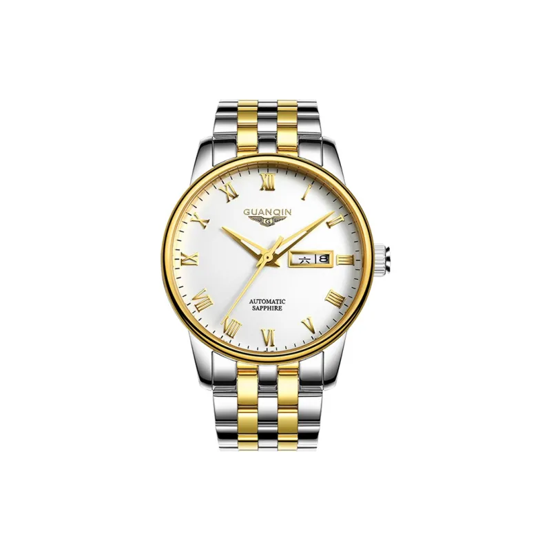 GUANQIN GUANQIN GJ16025 Mechanical Movement Stainless Steel Watchband Watch Men's Watches Black Dial-6