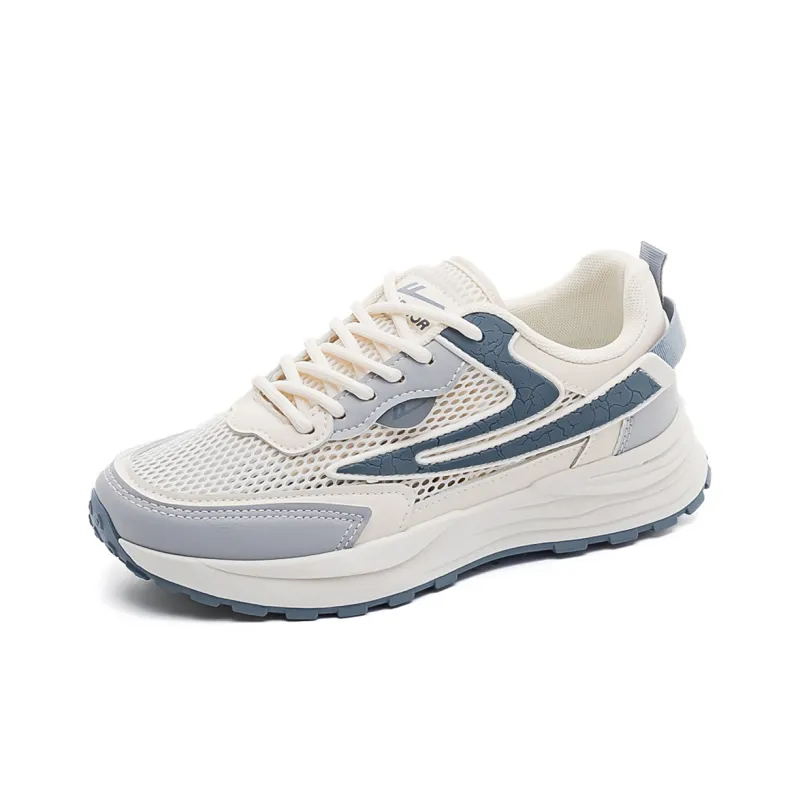 Warrior Warrior Anti-Slip And Wear-Resistant Breathable Low-Top Running Shoes Unisex Beige Gray Blue-1