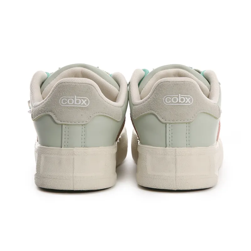 Cob Slip Resistant Lightweight Breathable Low Top Skateboard Shoes Women's Mint Green-3