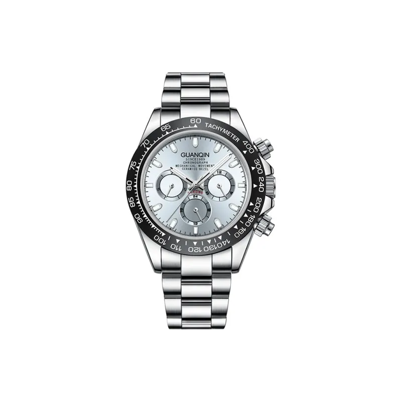 GUANQIN GUANQIN GJ16302 Mechanical Movement Stainless Steel Watchband Watch Men's Watches Black Dial-12