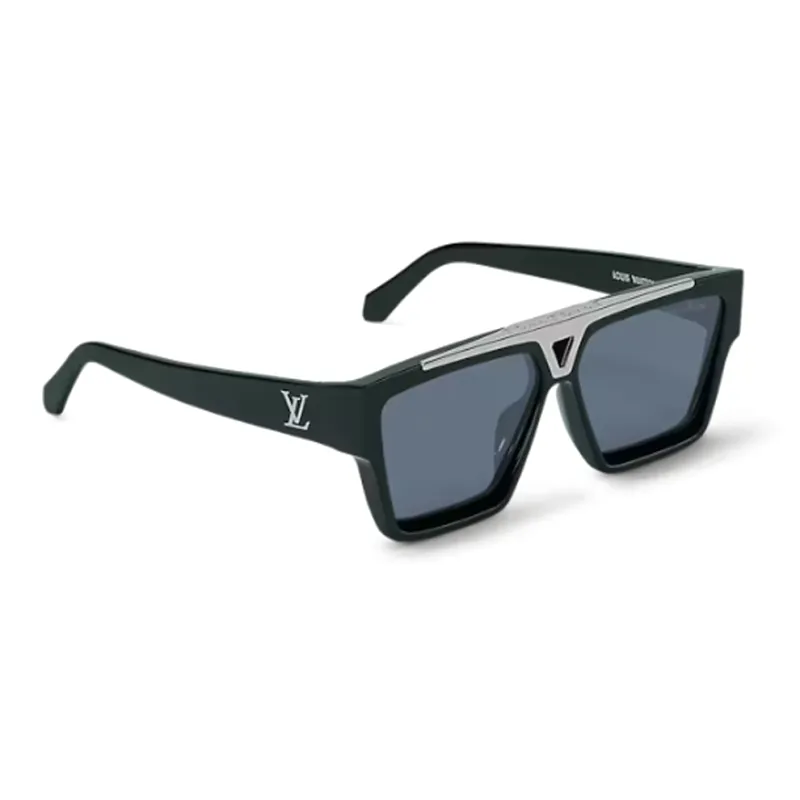 LOUIS VUITTON Acetate Metal Acetate Aviator Sunglasses Unisex Black-1