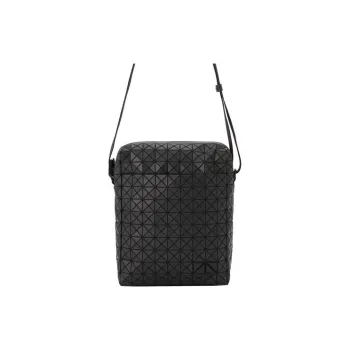 ISSEY MIYAKE Cow Leather Shoulder Bag Crossbody Bag Small Size Unisex Black