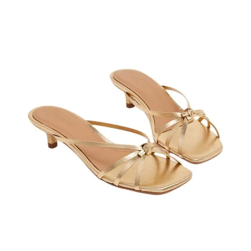 FLATTERED Slide Slippers 3.5cm Women's Gold-2