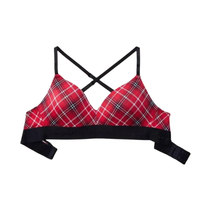 VICTORIA'S SECRET Bra Women's Red Plaid-0