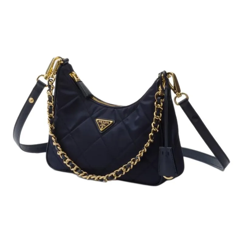 PRADA Re Edition Fabric Handbag, Shoulder Bag Mini Women's Marine Blue-1